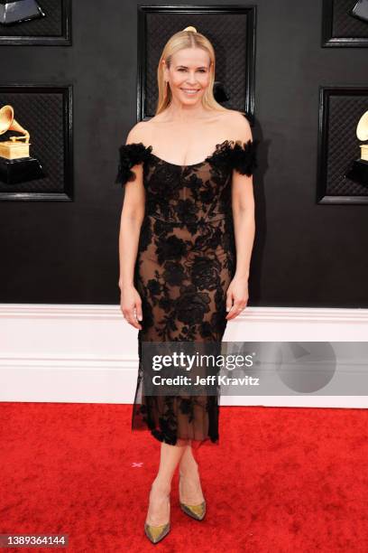 Chelsea Handler attends the 64th Annual GRAMMY Awards at MGM Grand Garden Arena on April 03, 2022 in Las Vegas, Nevada.