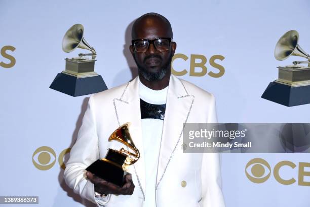 Black Coffee, winner of Best Dance/Electronic Music Album for "Subconsciously" poses in the press room during the 64th Annual GRAMMY Awards at MGM...