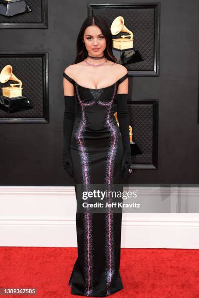 Olivia Rodrigo attends the 64th Annual GRAMMY Awards at MGM Grand Garden Arena on April 03, 2022 in Las Vegas, Nevada.