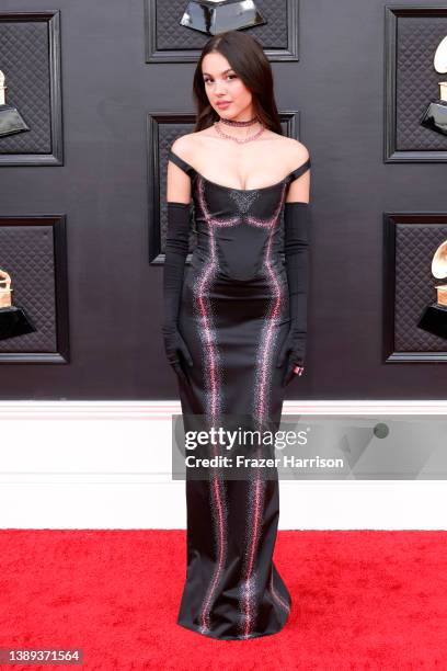 Olivia Rodrigo attends the 64th Annual GRAMMY Awards at MGM Grand Garden Arena on April 03, 2022 in Las Vegas, Nevada.