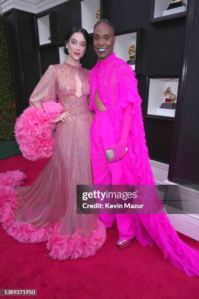 St. Vincent and Billy Porter attend the 64th Annual GRAMMY Awards at MGM Grand Garden Arena on April 03, 2022 in Las Vegas, Nevada.