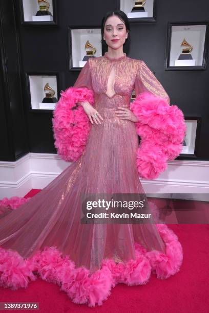 St. Vincent attends the 64th Annual GRAMMY Awards at MGM Grand Garden Arena on April 03, 2022 in Las Vegas, Nevada.