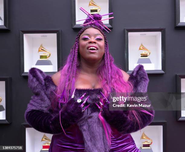 Yola attends the 64th Annual GRAMMY Awards at MGM Grand Garden Arena on April 03, 2022 in Las Vegas, Nevada.