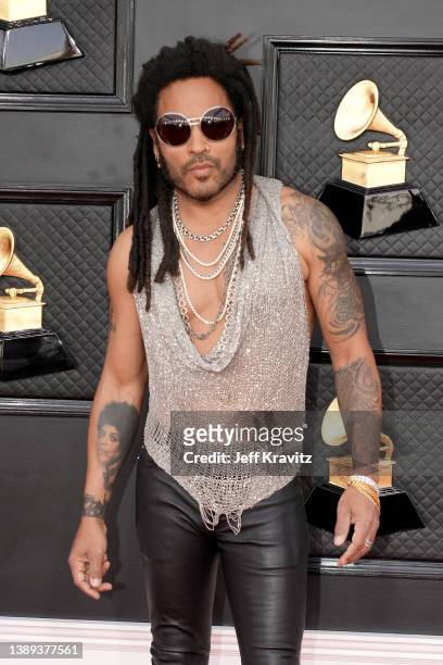 Lenny Kravitz attends the 64th Annual GRAMMY Awards at MGM Grand Garden Arena on April 03, 2022 in Las Vegas, Nevada.