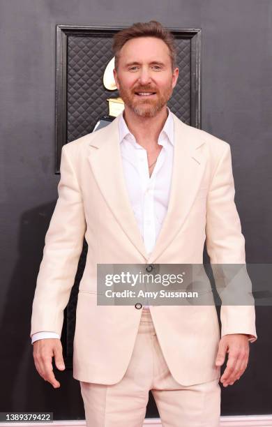 David Guetta attends the 64th Annual GRAMMY Awards at MGM Grand Garden Arena on April 03, 2022 in Las Vegas, Nevada.