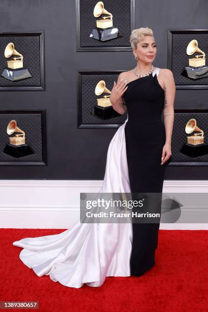 Lady Gaga attends the 64th Annual GRAMMY Awards at MGM Grand Garden Arena on April 03, 2022 in Las Vegas, Nevada.