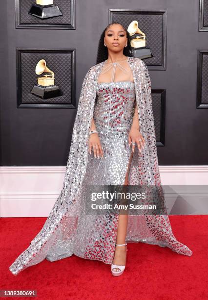 Chloe Bailey attends the 64th Annual GRAMMY Awards at MGM Grand Garden Arena on April 03, 2022 in Las Vegas, Nevada.