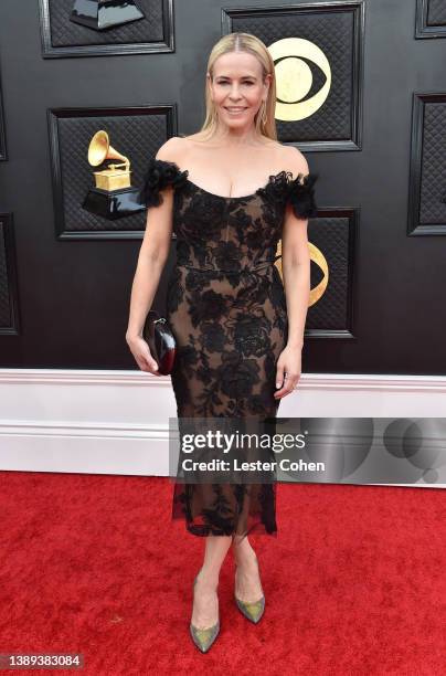 Chelsea Handler attends the 64th Annual GRAMMY Awards at MGM Grand Garden Arena on April 03, 2022 in Las Vegas, Nevada.