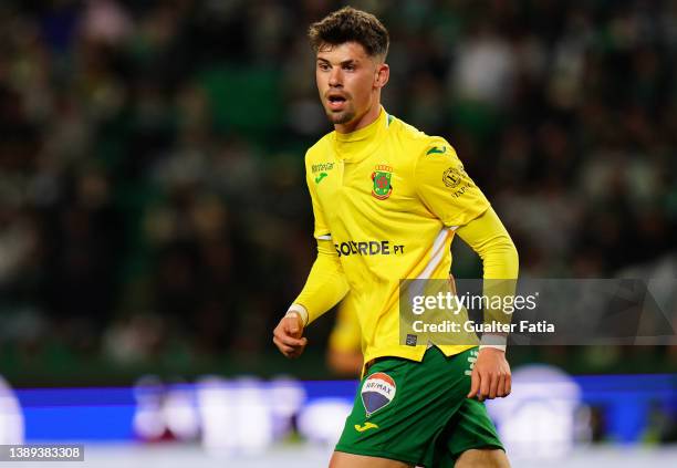 Adrian Butzke of FC Pacos de Ferreira during the Liga Bwin match between Sporting CP and FC Pacos de Ferreira at Estadio Jose Alvalade on April 3,...