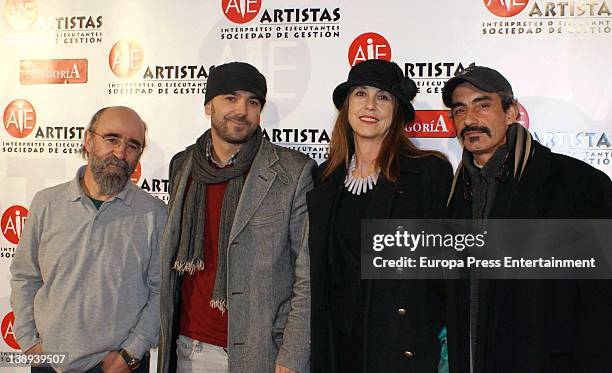 Micky Molina attends the public relations Richie Castellanos's party to enjoy his best friends at AIE headquarters on February 13, 2012 in Madrid,...