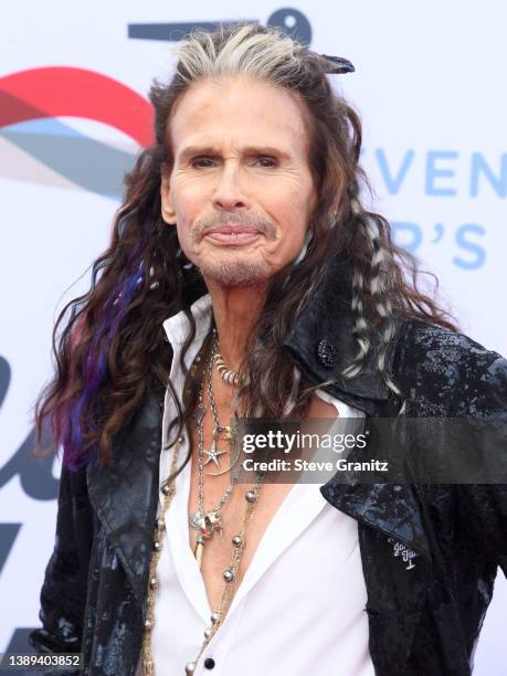 Steven Tyler arrives at the Steven Tyler Hosts 4th Annual GRAMMY Awards Viewing Party To Benefit Janie's Fund at Hollywood Palladium on April 03,...