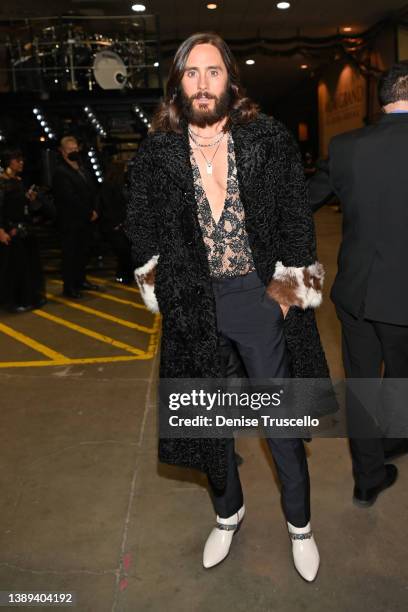 Jared Leto attends the 64th Annual GRAMMY Awards at MGM Grand Garden Arena on April 03, 2022 in Las Vegas, Nevada.