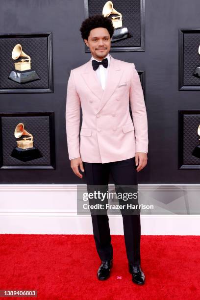 Trevor Noah attends the 64th Annual GRAMMY Awards at MGM Grand Garden Arena on April 03, 2022 in Las Vegas, Nevada.