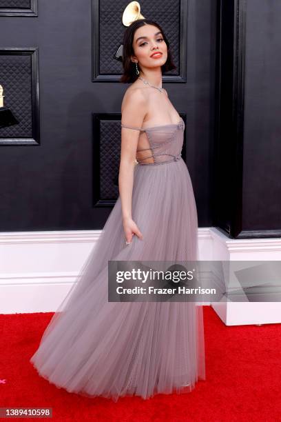 Rachel Zegler attends the 64th Annual GRAMMY Awards at MGM Grand Garden Arena on April 03, 2022 in Las Vegas, Nevada.