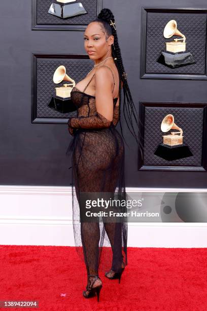 La'Myia Good attends the 64th Annual GRAMMY Awards at MGM Grand Garden Arena on April 03, 2022 in Las Vegas, Nevada.