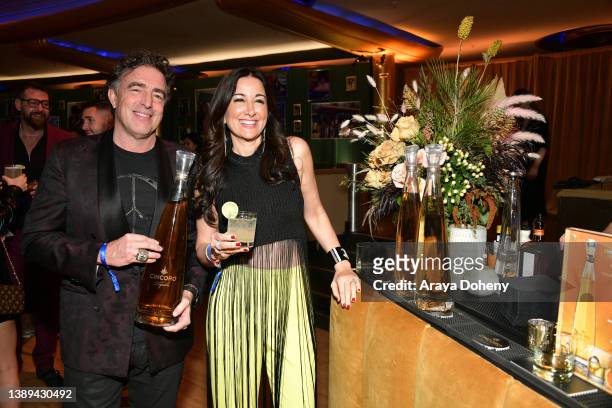 Wyc Grousbeck and Emilia Fazzalari attend the Steven Tyler's 4th Annual GRAMMY Awards® Viewing Party Benefitting Janie's Fund Sponsored By Cincoro...