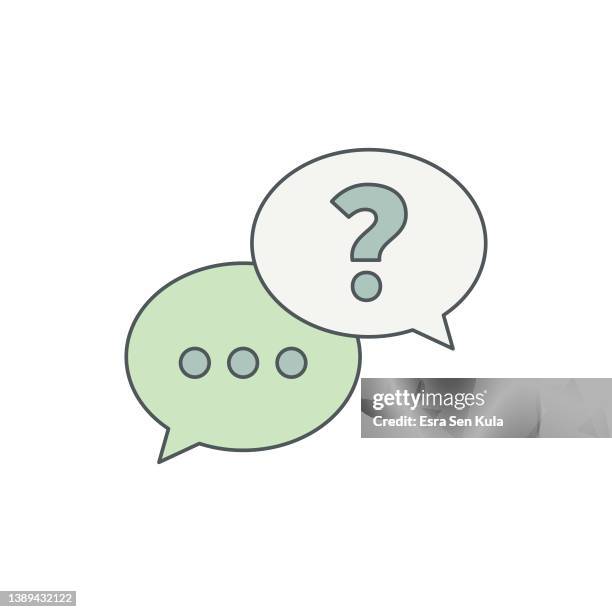 faq flat line icon with editable stroke - information point stock illustrations