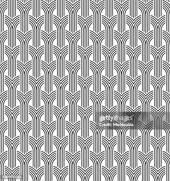 stockillustraties, clipart, cartoons en iconen met art deco pattern - art nouveau background pattern
