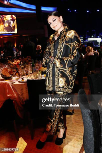 Jessie J attends Steven Tyler's 4th Annual GRAMMY Awards® Viewing Party benefitting Janie's Fund presented by Live Nation at Hollywood Palladium on...