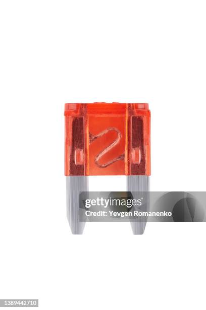 automotive fuse isolated on white background - electrical fuse ストックフォトと画像