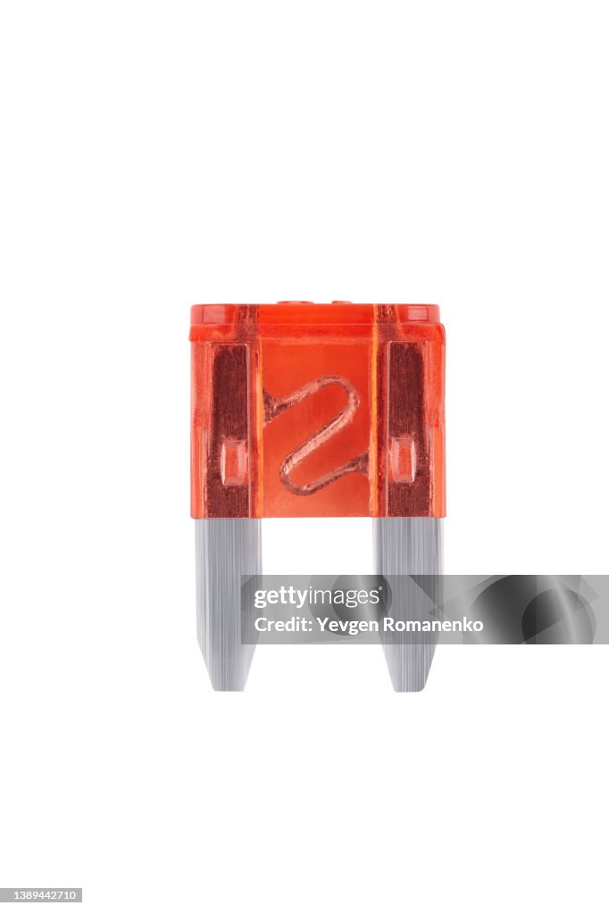 Automotive fuse isolated on white background