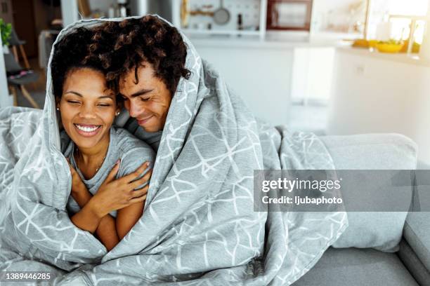 black couple in love laughing - cosy stock pictures, royalty-free photos & images