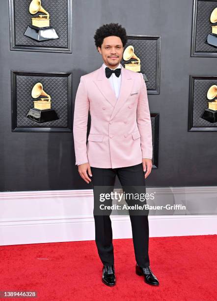 Trevor Noah attends the 64th Annual GRAMMY Awards at MGM Grand Garden Arena on April 03, 2022 in Las Vegas, Nevada.