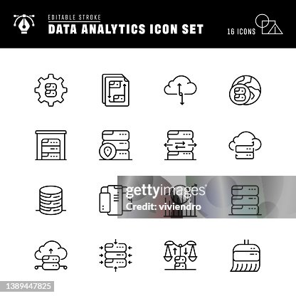 Data Analytics Line Icons Data Analytics Line Icons