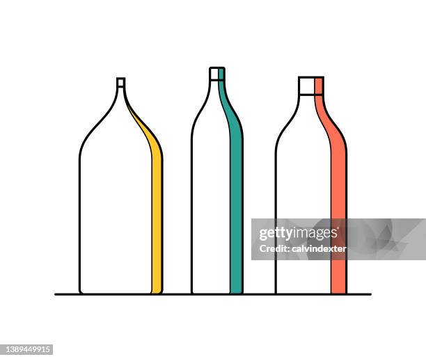bottle designs - empty soda bottle stock illustrations