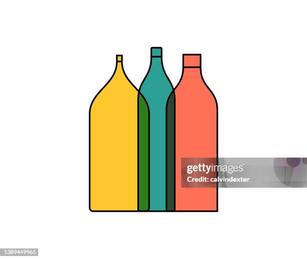 bottle designs - empty soda bottle stock illustrations