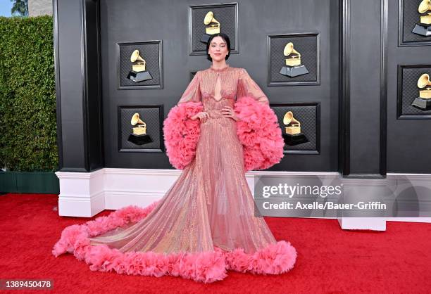 St. Vincent attends the 64th Annual GRAMMY Awards at MGM Grand Garden Arena on April 03, 2022 in Las Vegas, Nevada.