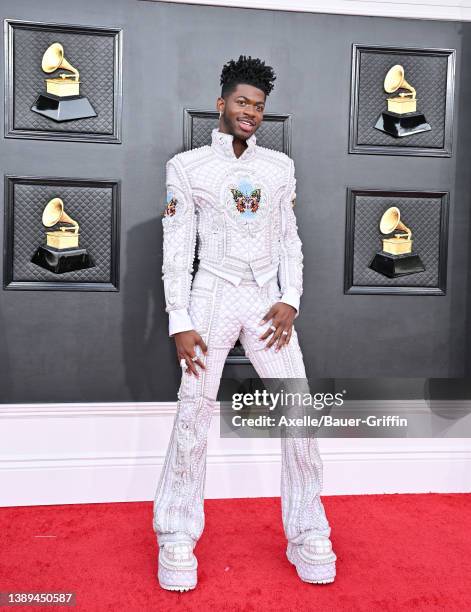 Lil Nas X attends the 64th Annual GRAMMY Awards at MGM Grand Garden Arena on April 03, 2022 in Las Vegas, Nevada.