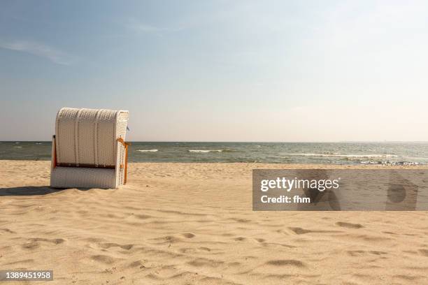 beach chair - german north sea region stock pictures, royalty-free photos & images