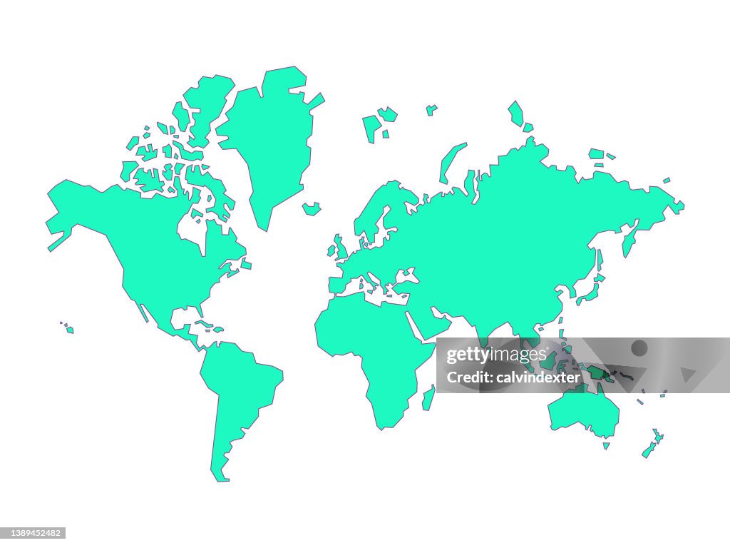 World Map Editable Strokes High-Res Vector Graphic - Getty Images
