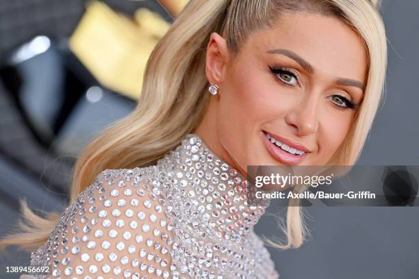 Paris Hilton attends the 64th Annual GRAMMY Awards at MGM Grand Garden Arena on April 03, 2022 in Las Vegas, Nevada.