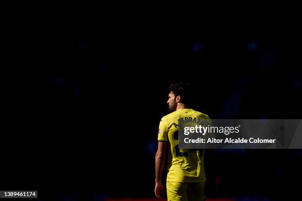 VillalongAlfonso Pedraza of Villarreal CF looks on during the LaLiga Santander match between Levante UD and Villarreal CF at Ciutat de Valencia...