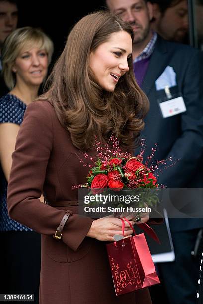 Catherine, Duchess of Cambridge visits The Brink on February 14, 2012 in Liverpool, England.