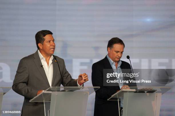 Vice-presidential candidate Rodrigo Sanchez running mate of candidate Federico 'Fico' Gutierrez and Carlos Cuartas of the political party 'Movimiento...