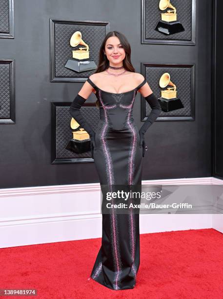 Olivia Rodrigo attends the 64th Annual GRAMMY Awards at MGM Grand Garden Arena on April 03, 2022 in Las Vegas, Nevada.