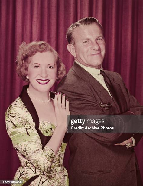 American comic actors Gracie Allen and her husband, George Burns , circa 1955.