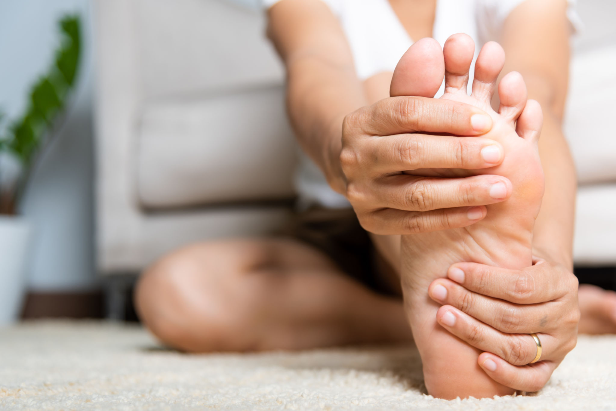 stretching foot