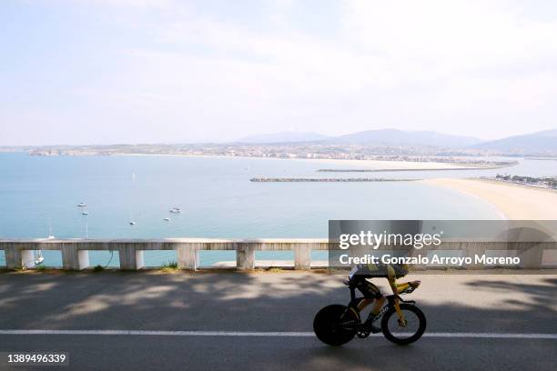 Chris Harper of Australia and Team Jumbo - Visma sprints during the 61st Itzulia Basque Country 2022 - Stage 1 a 7,5km individual time trial from...