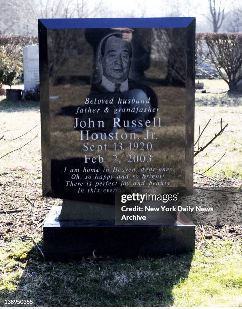 The tombstone of John Russell Houston Jr. In the Fairview Cemetery. The father of the late singer Whitney Houston.