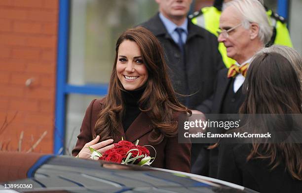 Catherine Duchess of Cambridge visits Alder Hey Childrens Hospital on February 14, 2012 in Liverpool, England.