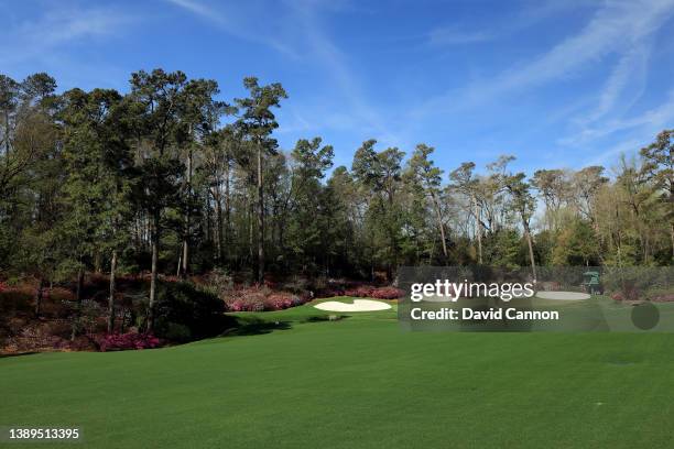 General view of the 13th hole during a practice round prior to the Masters at Augusta National Golf Club on April 04, 2022 in Augusta, Georgia.