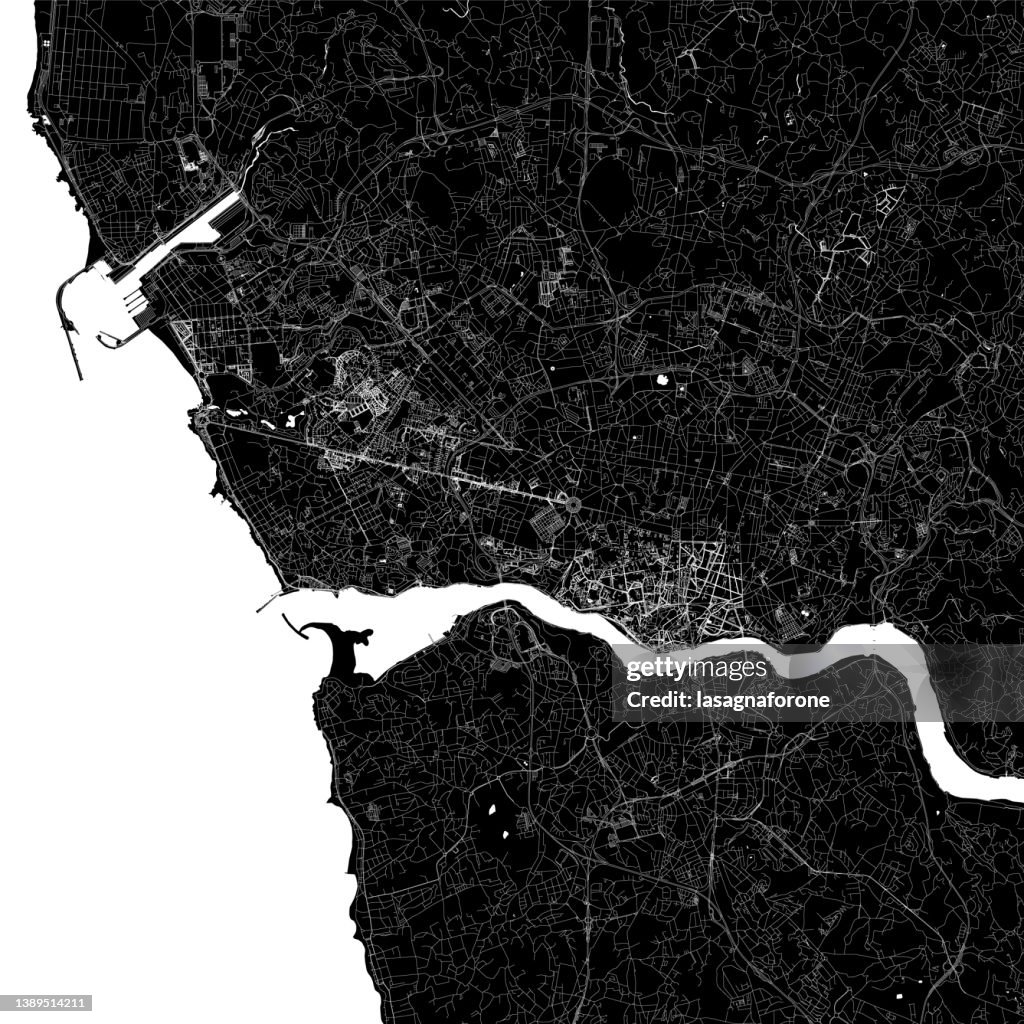 Porto, Portugal Vector Map