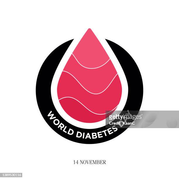 world diabetes day vector image design illustration stock illustration - diabetes ribbon stock illustrations