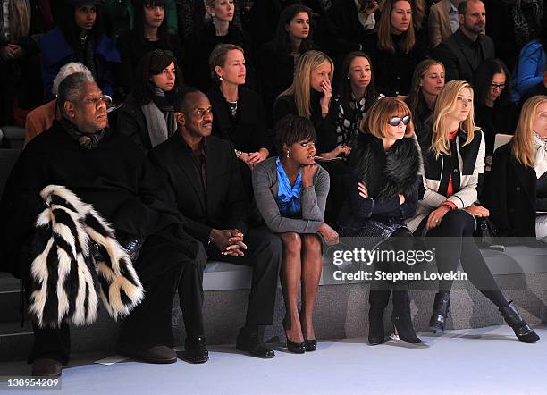 André Leon Talley, Julius Tennon, actress Viola Davis, Editor-in-Chief of Vogue Anna Wintour and professional tennis player Maria Sharapova attend...
