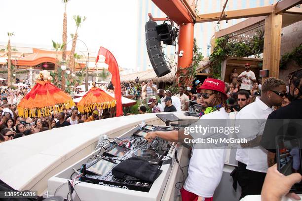 Rapper/DJ Lil Jon performs at Tao Beach Dayclub opening at The Venetian® Resort Las Vegas on April 03, 2022 in Las Vegas, Nevada.