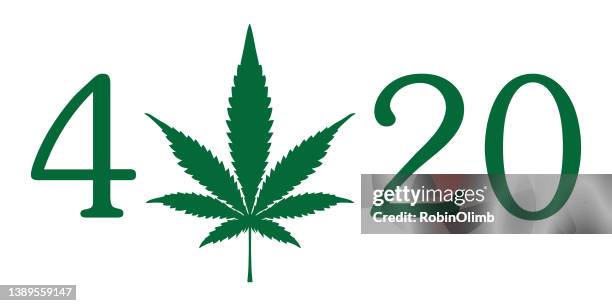 marijuana leaf 420 - cannabis leaf stock illustrations